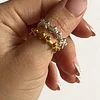 Stylish Bowknot Golden Open Ring