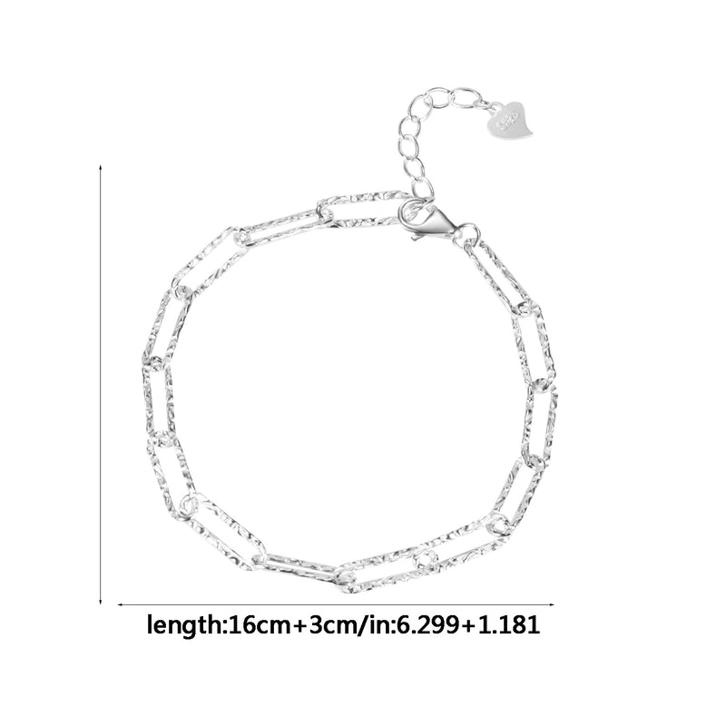 925 Sterling Silver Bracelets Casual Vacation Minimalist