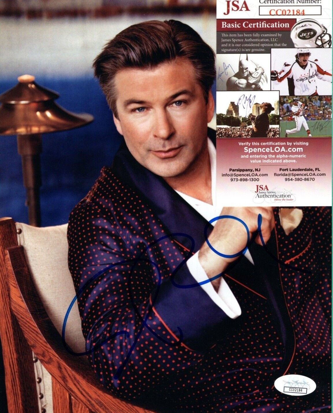 Alec Baldwin 30 Rock Actor Movie Star Hand Signed Autograph 8x10 Photo Poster painting JSA COA