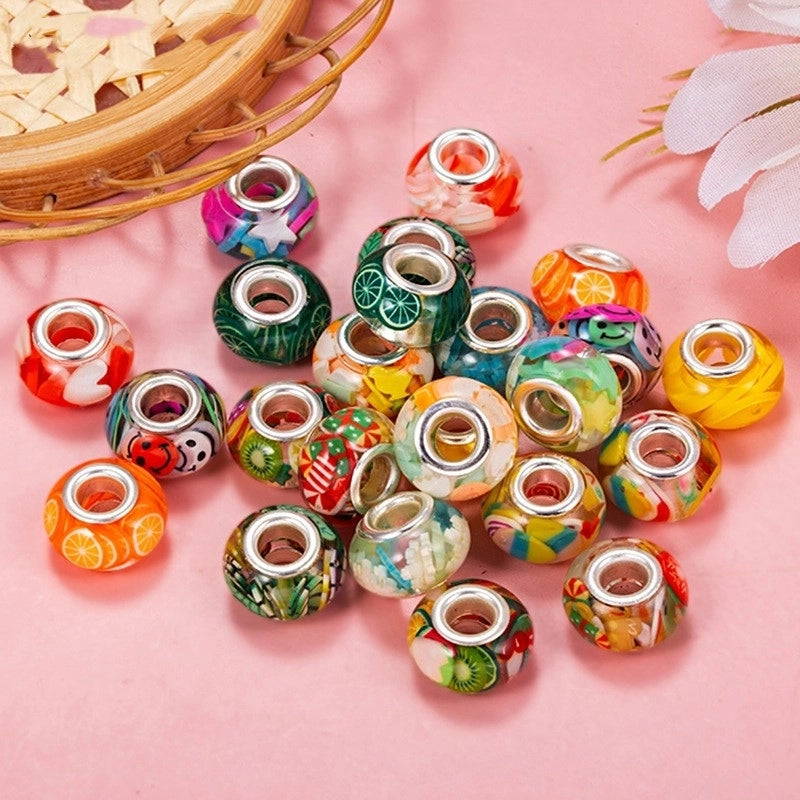 10 PCS/Package Arylic Color Block Beads