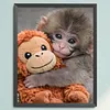 Punch Monkey-11CT Stamped Cross Stitch 40*50cm tapestrymarket