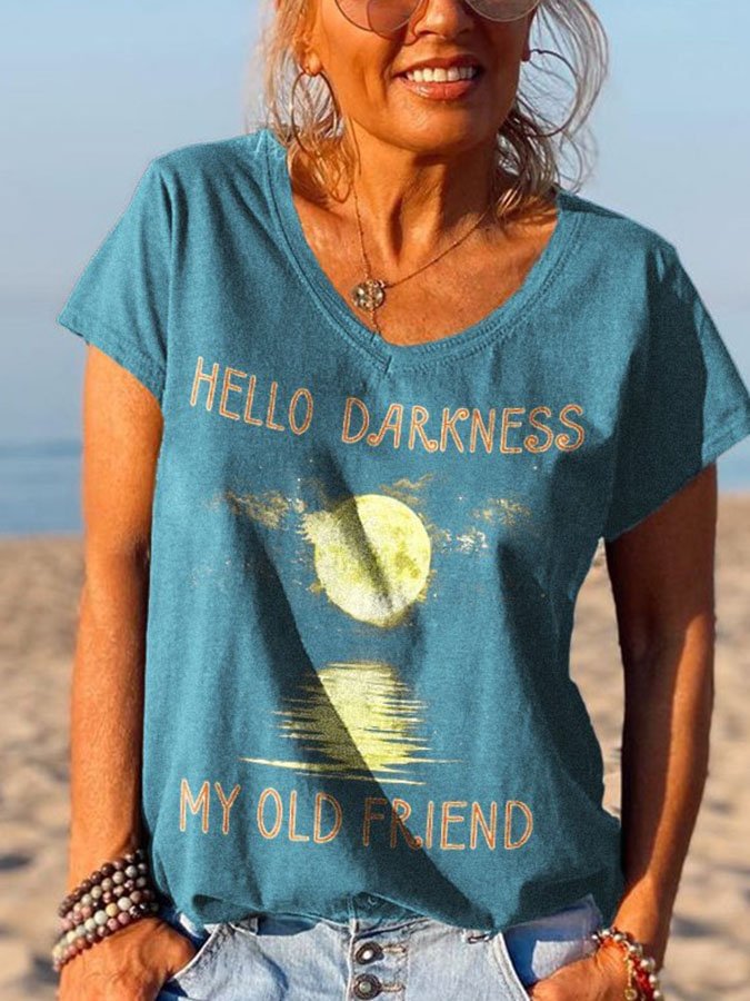 Hippie Sunset Print T-Shirt