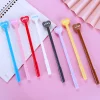 20PCS Love Heart Shaped PVC 0.5mm Gel Pen School Opens Season Student Office Cute Stationery