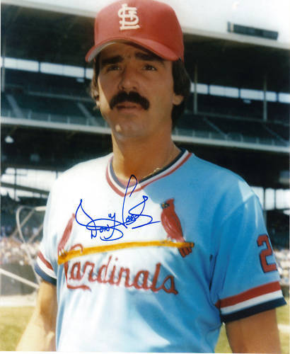 DON HOOD ST. LOUIS CARDINALS ACTION SIGNED 8x10 Photo Poster painting