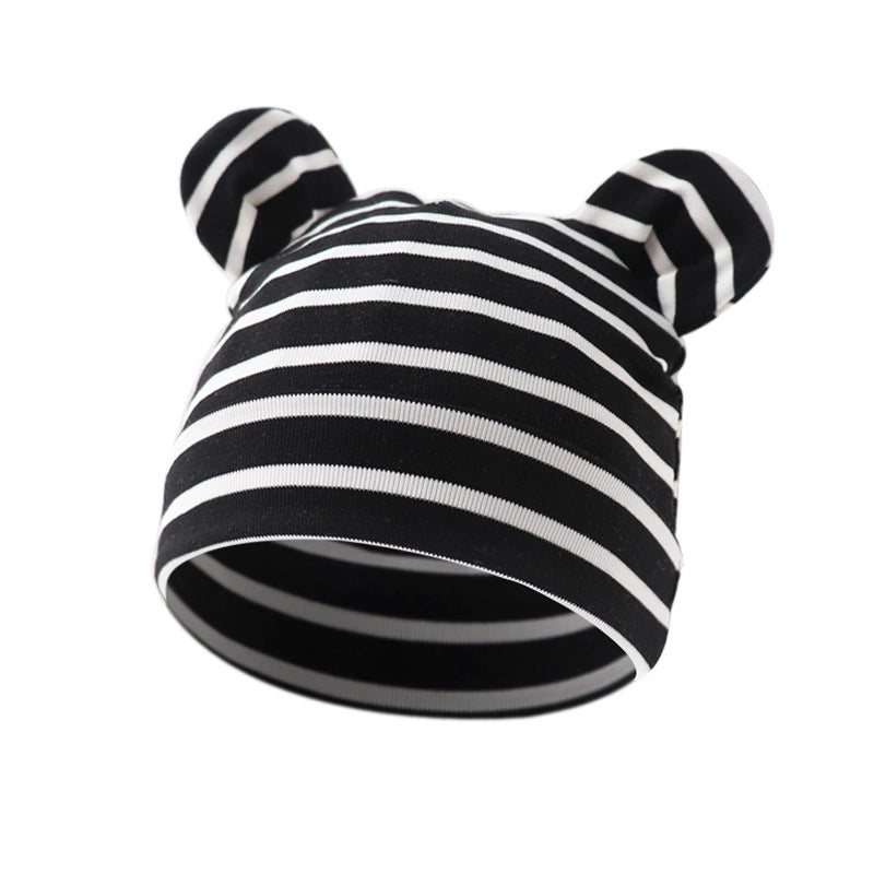 New Infant Fetal Cap Newborn Head Cap Solid Color Ear Hat Boys And Girls Baby Hat A54