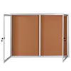 [US Local Warehouse] Enclosed Bulletin Board with Locking Door Outdoor Bulletin Board Aluminum Frame Wall Display Case Weatherproof for  Office Commercial Hospital Etc
