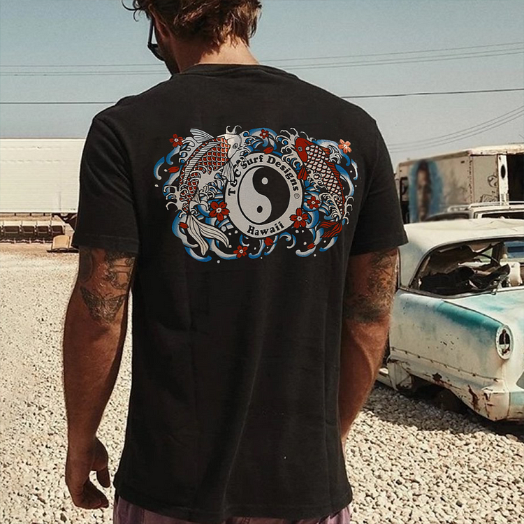 Vintage Oversized Short Sleeve Relaxed Surf T-Shirt ed57