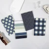 24PCS Navy Blue Geometric Design A5 / B5 Portable Writing Paper Notebooks Diary Meeting Stationery Gift