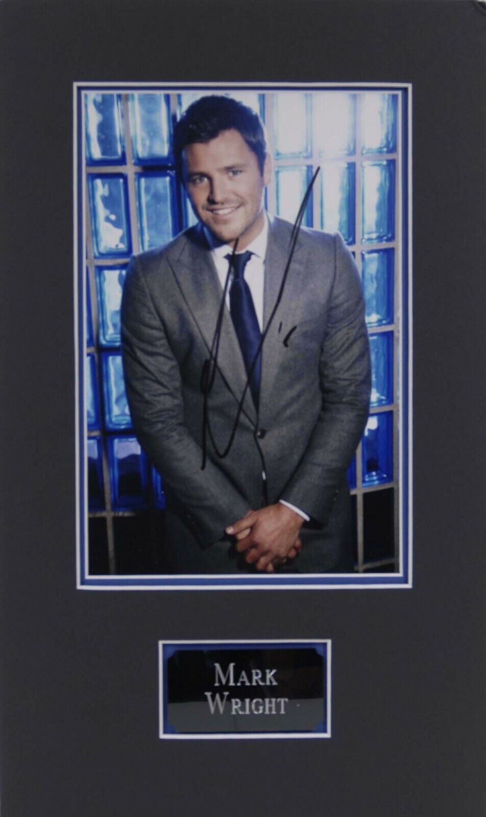 Mark WRIGHT Signed & Mounted 12x8 Photo Poster painting AFTAL COA The Only Way Is Essex Actor