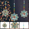 3Pcs Winter Christmas Diamond Painting Suncatcher Hanging Pendant