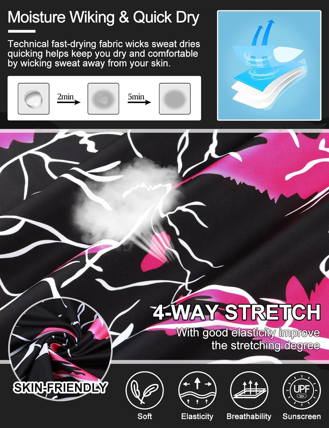 Women's Golf Polo Shirts Short Sleeve Quarter Zip Pullover Moisture Wicking Workout Tops