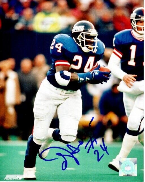 Ottis Anderson Signed New York Giants 8x10 inch Photo Poster painting - 2x Super Bowl Champion