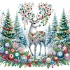 Christmas Elk - Diamond Painting - Full Round Drill (Canvas|30*30cm)