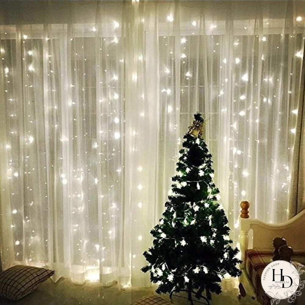 3Mx3M 300 LED Curtain Light Romantic Christmas Wedding Outdoor Decoration Curtain String Light