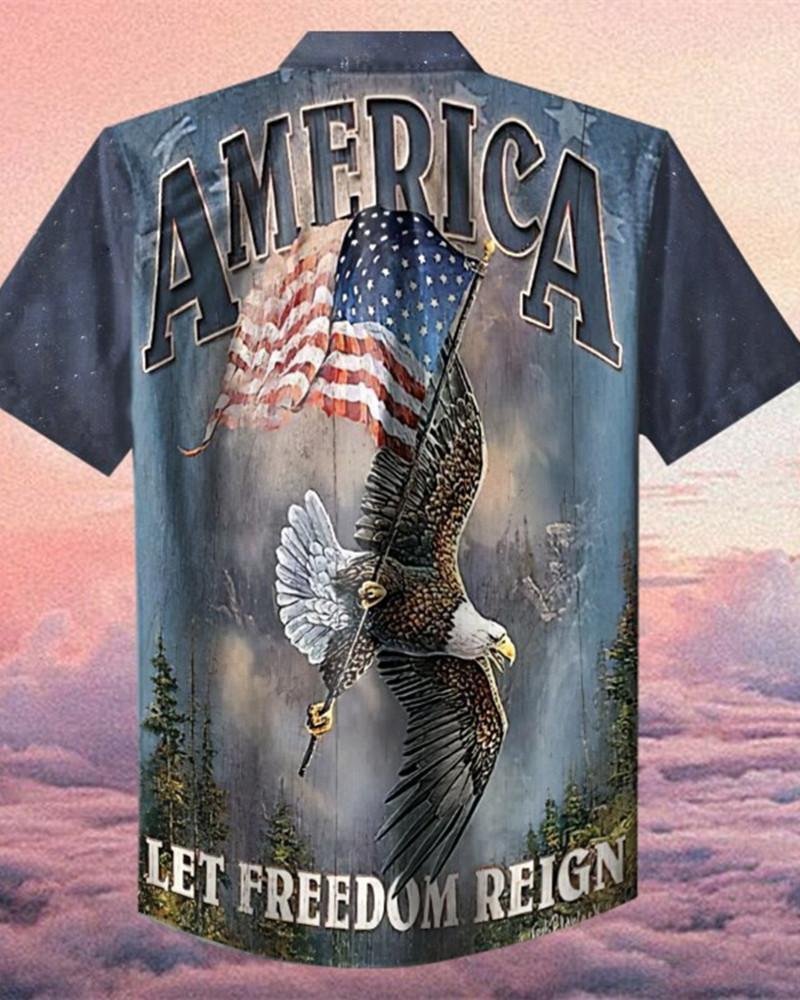 America Eagle Fashion Beach Shirt