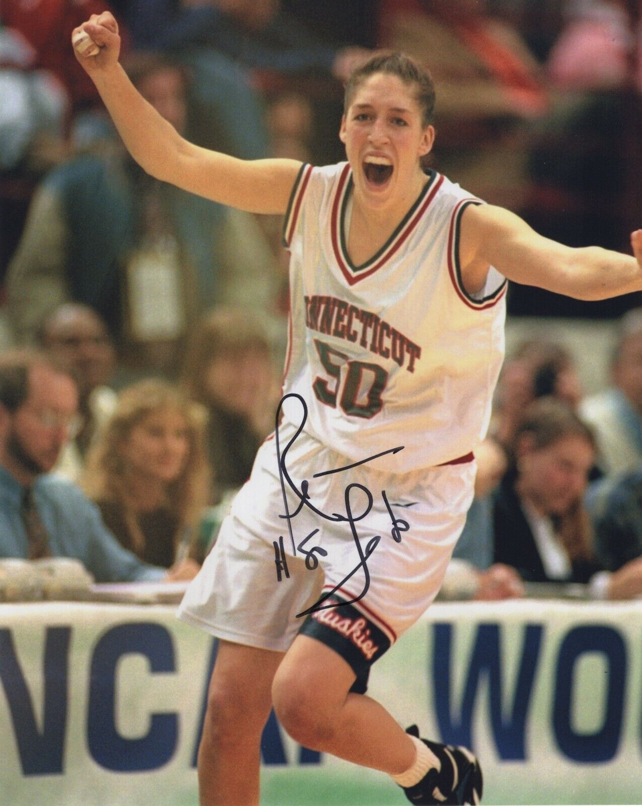 REBECCA LOBO SIGNED NEW YORK LIBERTY WNBA BASKETBALL 8X10 Photo Poster painting