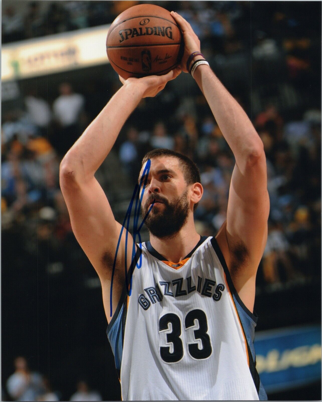 ~~ MARC GASOL Authentic Hand-Signed MEMPHIS GRIZZLIES