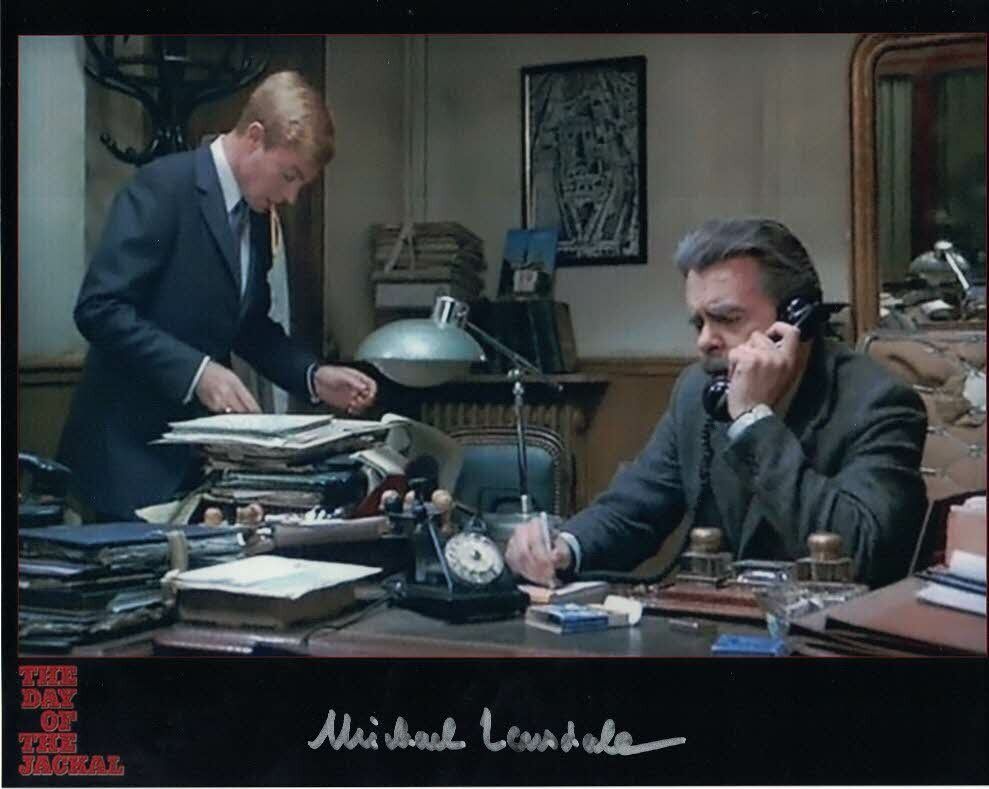 MICHAEL LONSDALE - Lebel in The Day Of The Jackal hand signed 10 x 8 Photo Poster painting