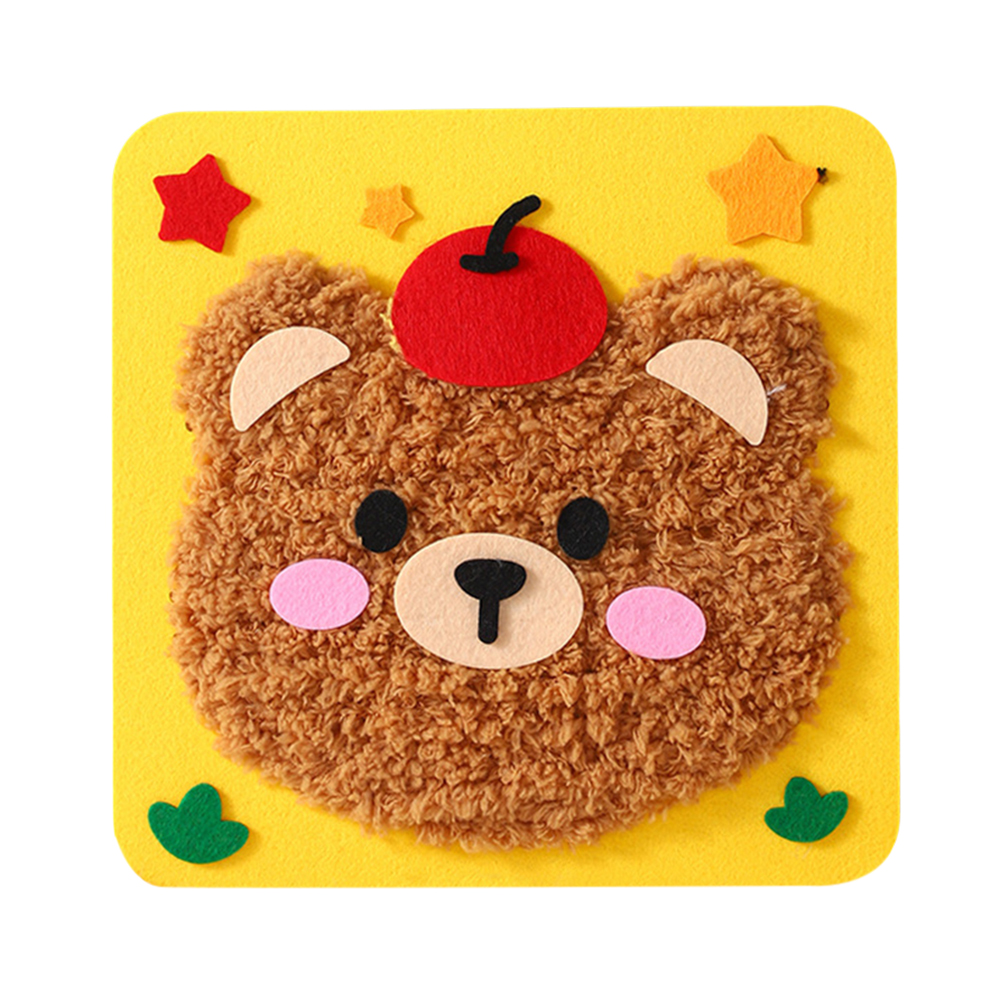 DIY Embroidery Doll Set Cartoon Animal Sewing Craft Kit DIY Arts Crafts (Bear)