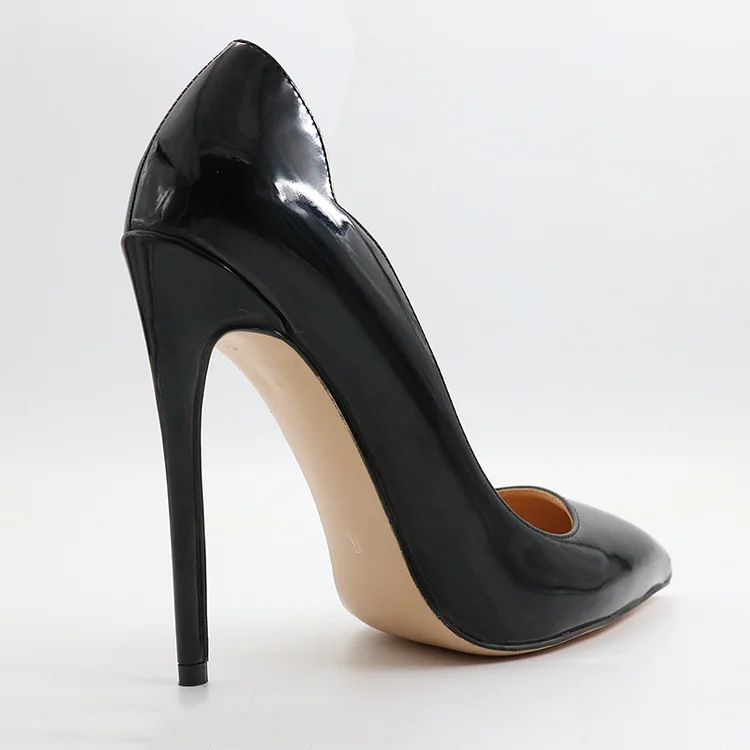 120mm Women's High Heels for Party Wedding Black Suede Pumps