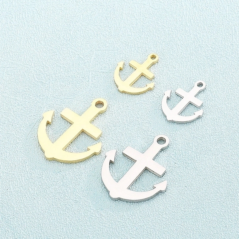 1 Piece Stainless Steel 18K Gold Plated Anchor