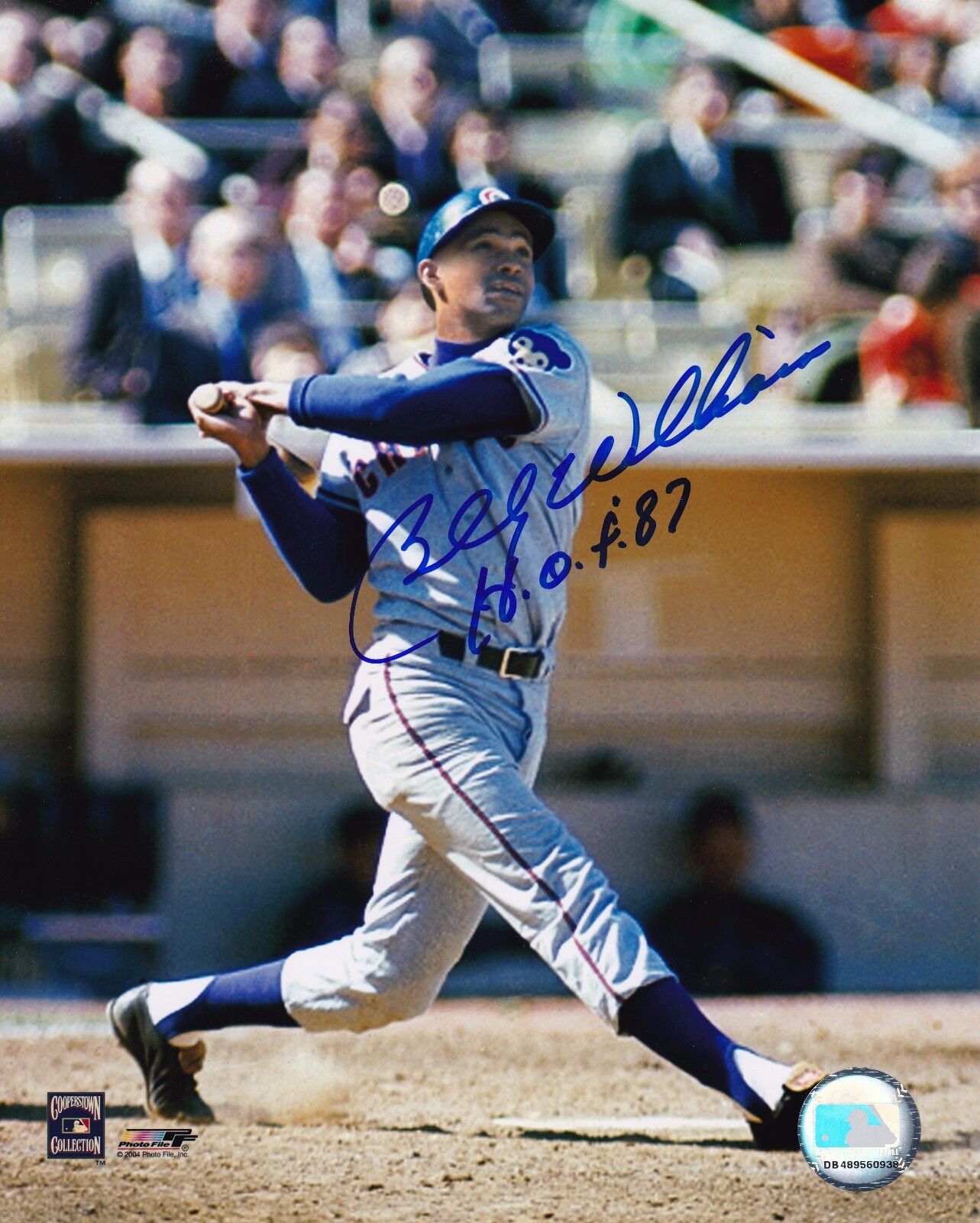 Billy Williams Autographed 8x10 Chicago CubsHOF #1