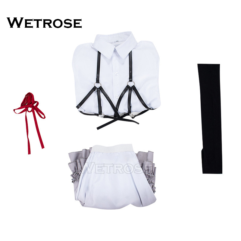 [Wetrose] White Miku Project Mirai Sekai Colorful Stage Cosplay Costume 25 Nightcord de Wig Full Set