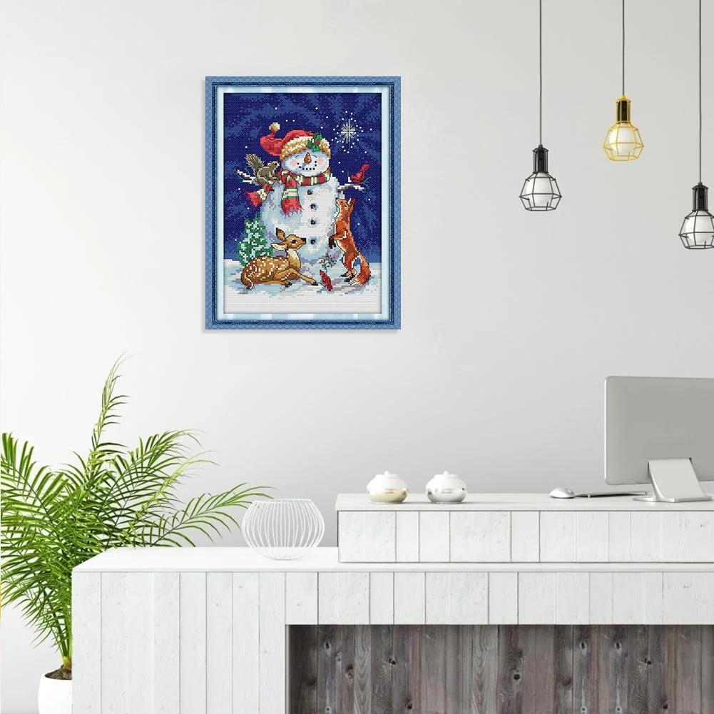 Cross Stitch - Midnight Snowman(30*21cm)