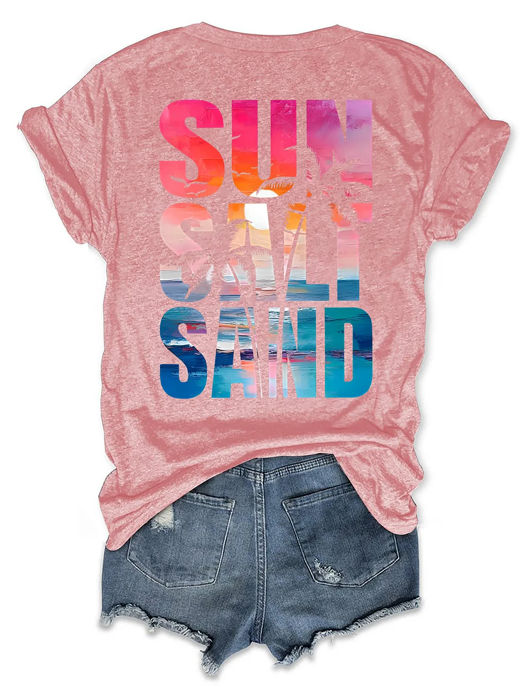 Retro Summer Sun Salt Sand T-shirt