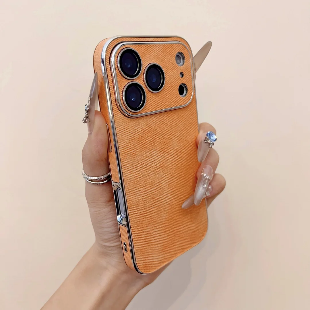 High-end denim leather texture suitable for iPhone 17 Pro max all-inclusive mobile phone case