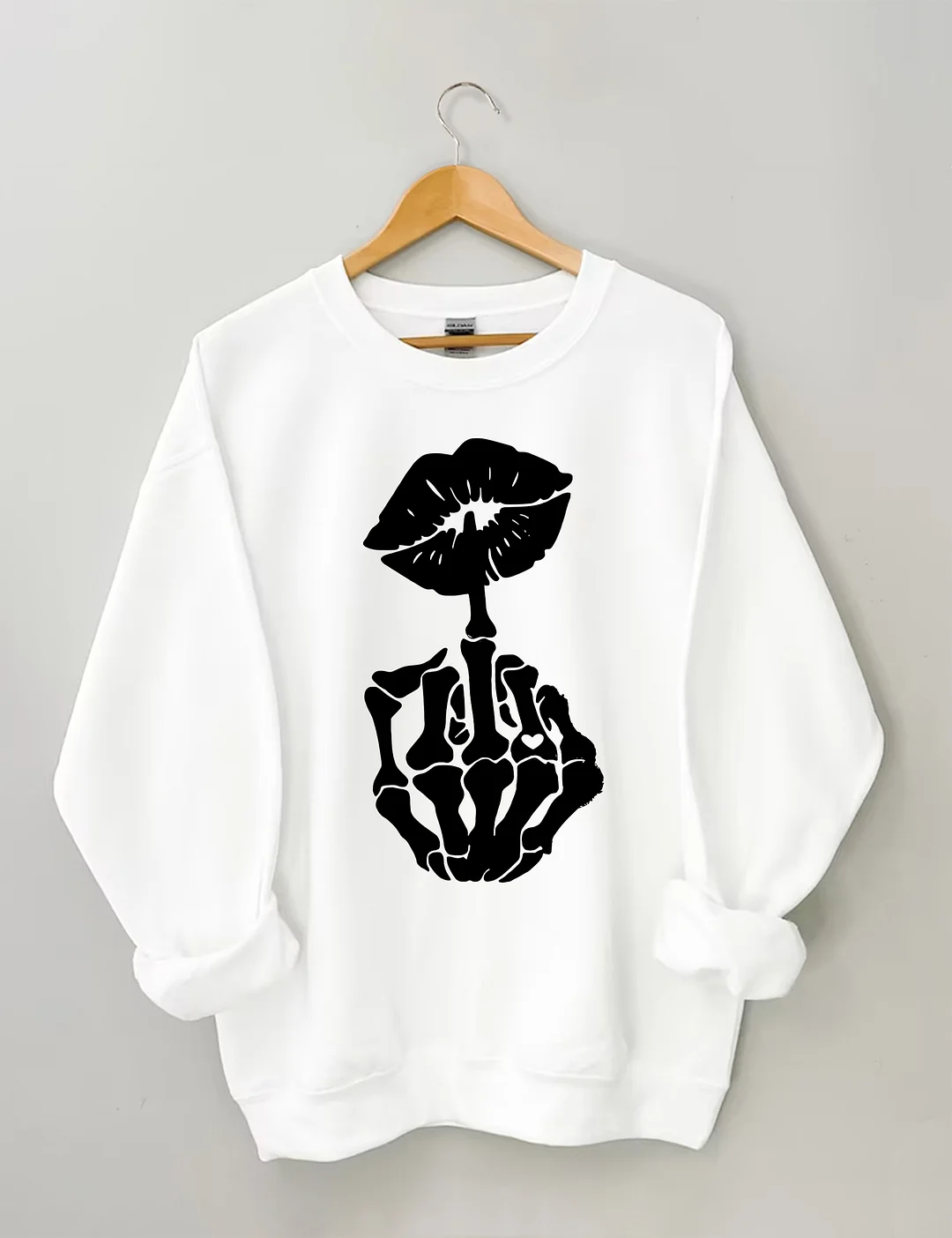 Skeleton Hand And Lips Sweatshirt
