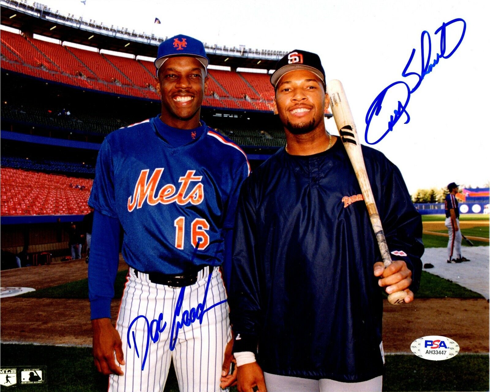 Doc Gooden & Garry Sheffield autographed signed 8x10 Photo Poster painting New York Mets PSA COA