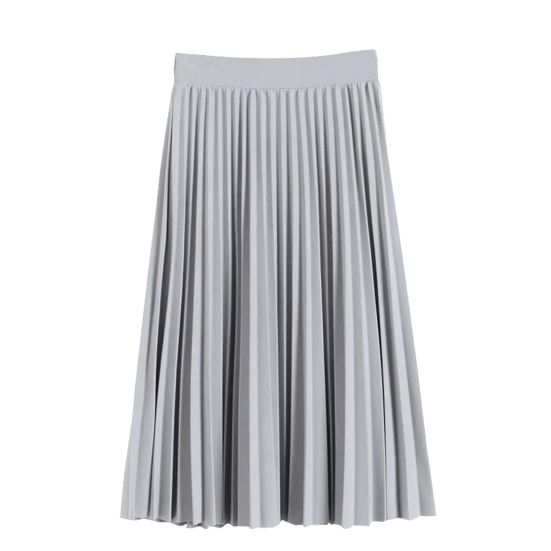Churchf Churchf Spring And Summer New Chiffon Skirt In The Long Pleated Skirt Elastic High Waist Slim Show Thin Loose Half