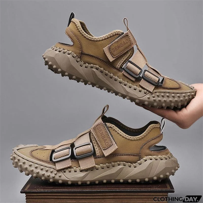 Men's Hollow Out Thick Sole Anti Slip Slingback Sandals