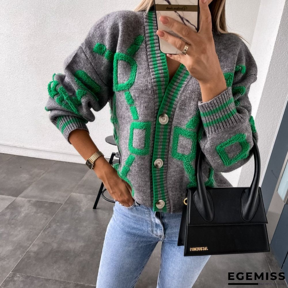 Knitted Cardigan Loose Sweater Coat Sweater | EGEMISS