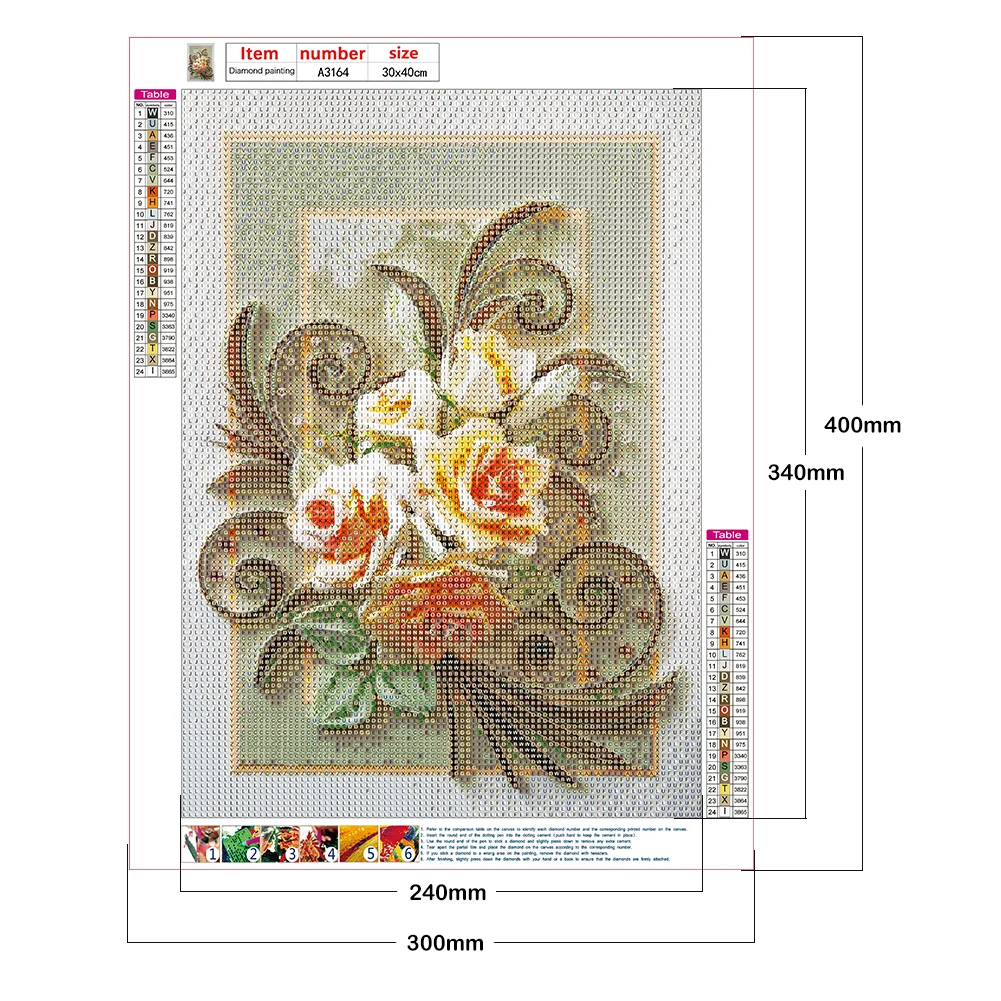 Diamond Painting - Full Round Drill - Flower