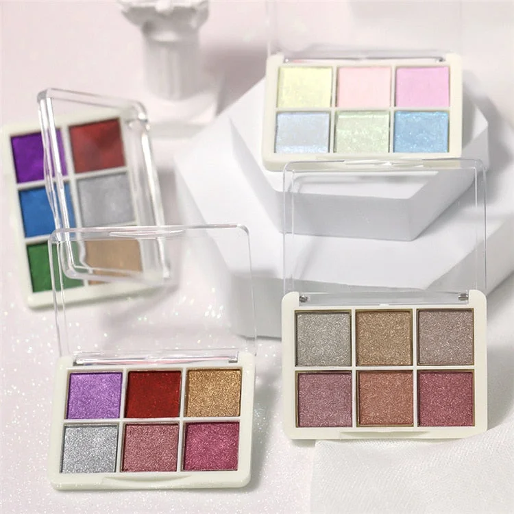 6Colors Laser Holo Aurora Solid Mirror Nail Glitter Powder Nails UV Gel Polish Holographics Pigment Nail Art Decorations-Nail Inspo