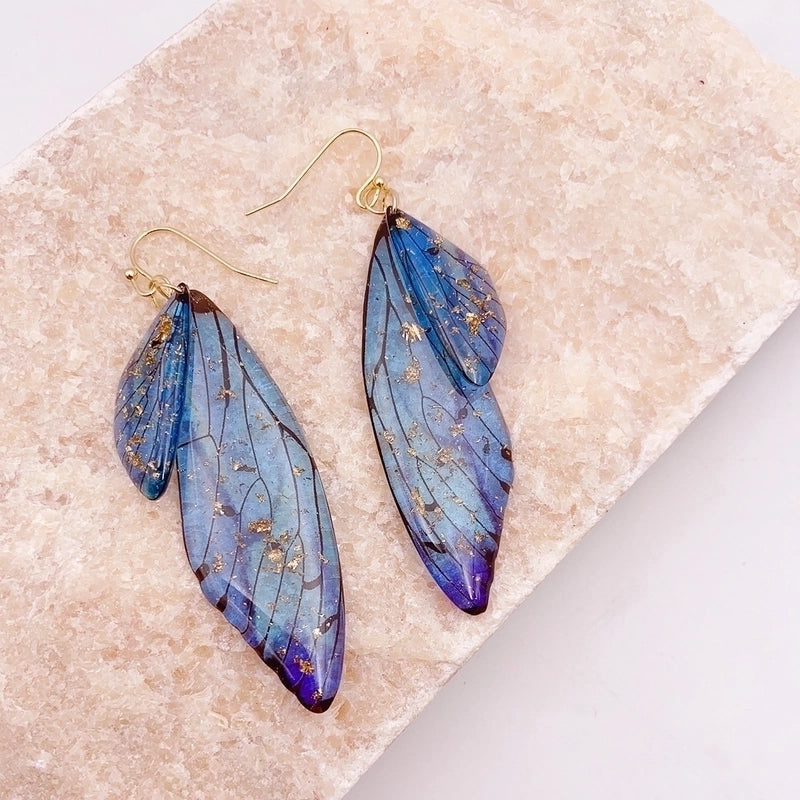 1 Pair Minimalist Wings Copper Epoxy Women’s Drop Earrings