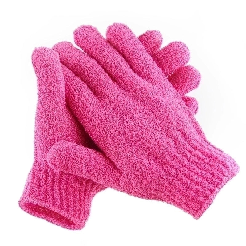 Minimalist Solid Color Nylon Bath Gloves