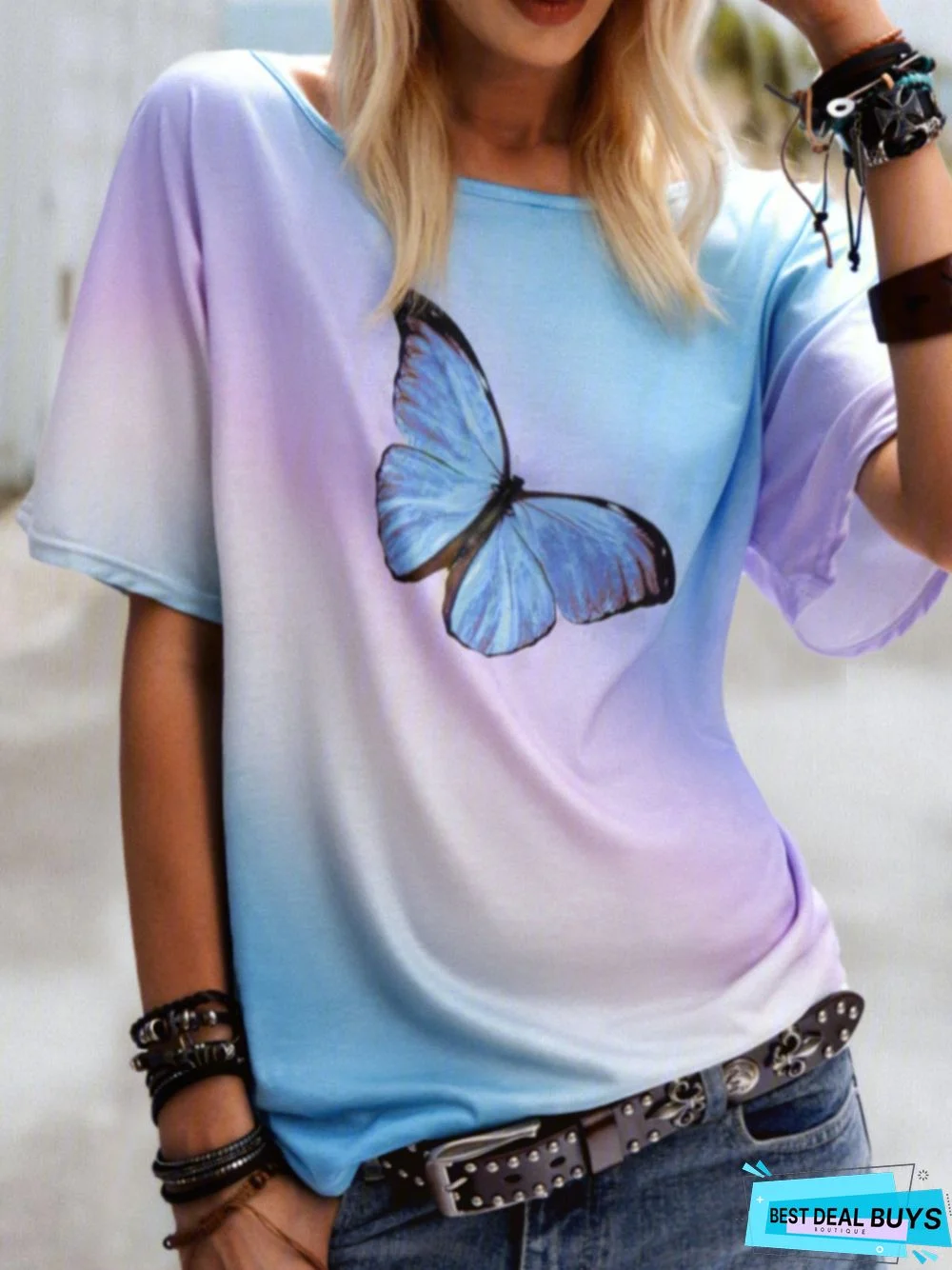 Holiday Short Sleeve Cotton-Blend T-shirt