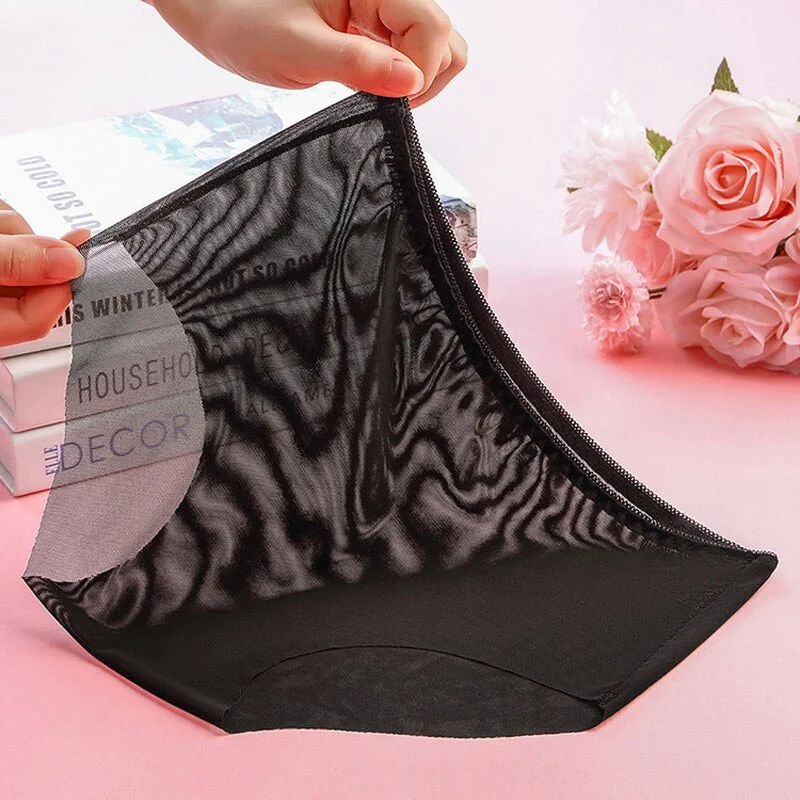 Billionm Transparent Panties Women Sexy Seamless Briefs Ladies Solid Ultra-thin Mid Rise Women Underwear Lace Sexy Femal Lingerie