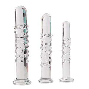 3 Sizes Glass Dildo G-spot Stimulation Dildo