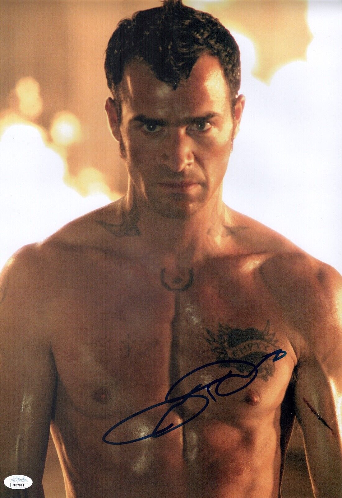 JUSTIN THEROUX Signed CHARLIE'S ANGELS 12x18 Photo Poster painting In Person AUTOGRAPH JSA COA