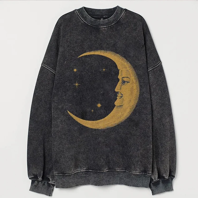 VChics Boho Moon Printed Casual Sweatshirt