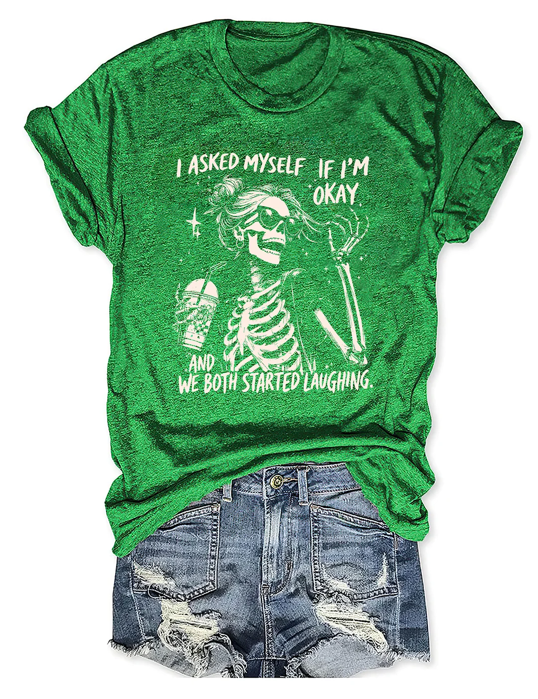 I Asked Myself If I'm Okay Skeleton T-shirt