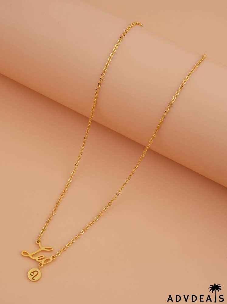 Constellation Letter Charm Necklace