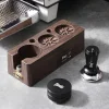 Coffee Tamper Base Set Wood Grain Coffee Machine Tamper Hammer Powder Distributor 51/58mm