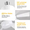 Socket Fan Light with Remote Screw in Ceiling Fan in Light Socket for Bedroom