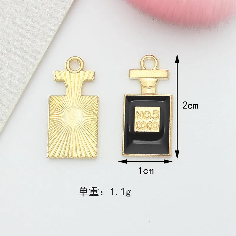 10 PCS/Package 1.5 * 20mm 14 * 14mm 7 * 12mm Alloy Rhinestones Pearl Number Heart Shape Bow Knot Polished Pendant