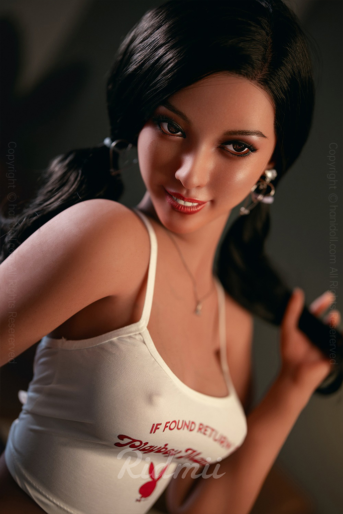 Ridmii 157cm Cute Smiling Girl Silicone Head TPE Body Petite Sex Doll  R-SY-157-Belle